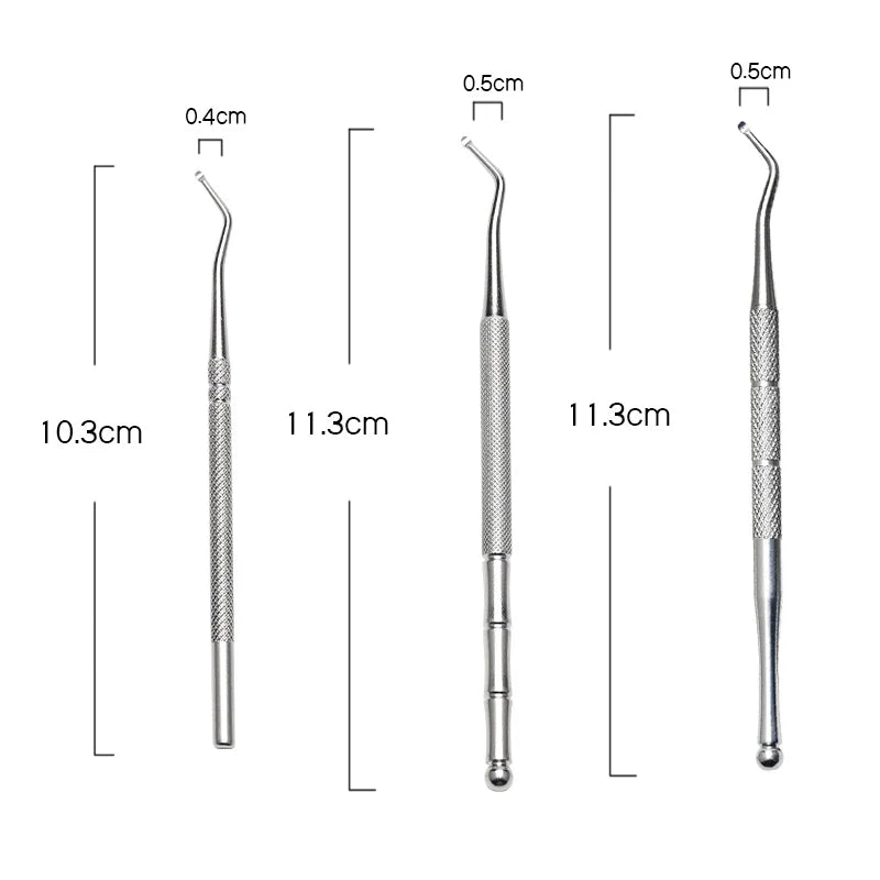 Stainless Steel Nail groove Scoop Nail Remover Foot Care Tool with Easy Operation for Removing Nail Seam Dirt