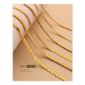 Classic 18k Gold Plated Chokers Necklaces Snake Chain Necklace Ladies Daily Jewelry Accessories