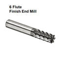 BK High Performance 6 Flute Square Solid Carbide Endmill Cemented Carbide End Mills for Stainless Steel Cnc Tools