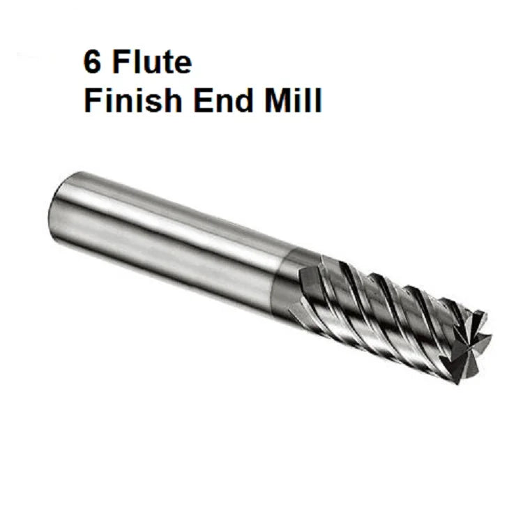 BK High Performance 6 Flute Square Solid Carbide Endmill Cemented Carbide End Mills for Stainless Steel Cnc Tools