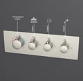 Can Run Simultaneously Water Pressure Thermostatic Diverter 3 Outlet Brass Shower Mixer Valve Cartridge