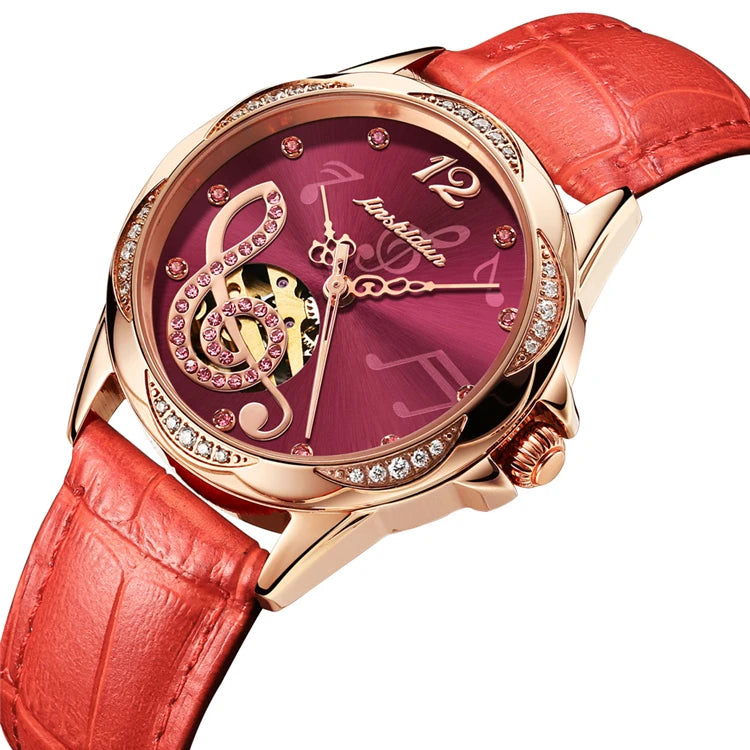 JSDUN 8820 New Design Custom OEM Factory Direct Sale Bracelet Movement Ceramics Stainless Steel Automatic Mechanical Lady Watch