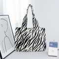 Women's Large Capacity Tote Bag Leopard Pattern Polyester Knitted Eco-Friendly Reusable Woven Crochet Spring Autumn Winter All