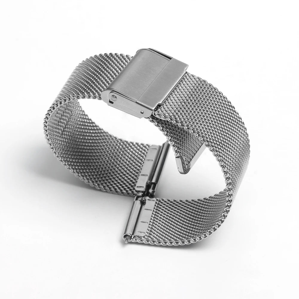 Stainless Steel Milanese Steel Belt 16mm 18mm 20mm 22mm Braided Mesh Watch Bands