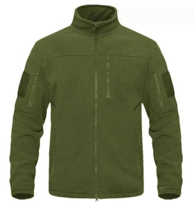 Custom Logo Men Fleece Tactical Jacket Outdoor Thermal Breathable Sport Hiking Polar Fleece Hoodie Coat