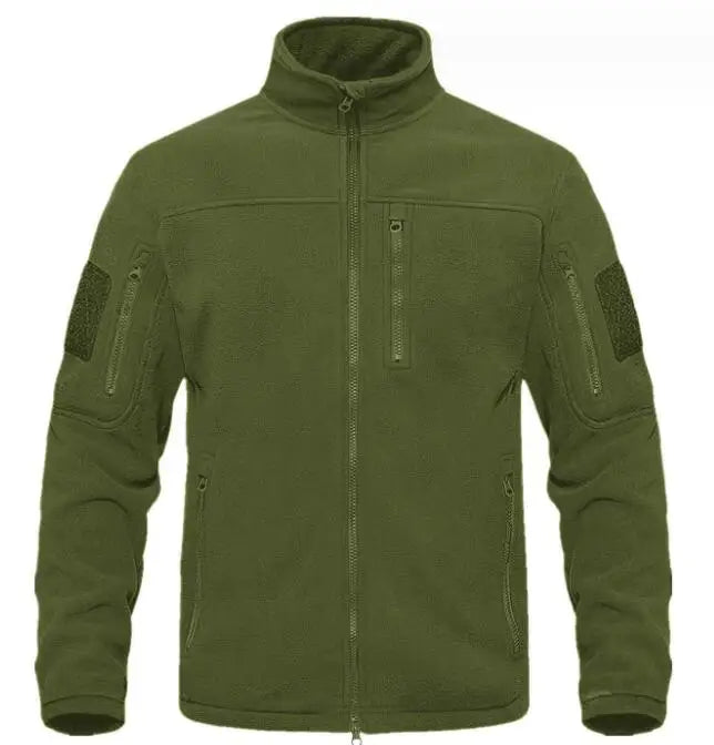 Custom Logo Men Fleece Tactical Jacket Outdoor Thermal Breathable Sport Hiking Polar Fleece Hoodie Coat