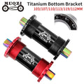 MUQZI MTB Road Folding Bicycle Bottom Bracket 103/107/110/113/119/122mm Titanium Square Bottom Bracket