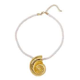 Hot Sale Gold Plating Designer Fashion Large Conch Pendant Wholesale Bulk Snail Pendant Necklaces