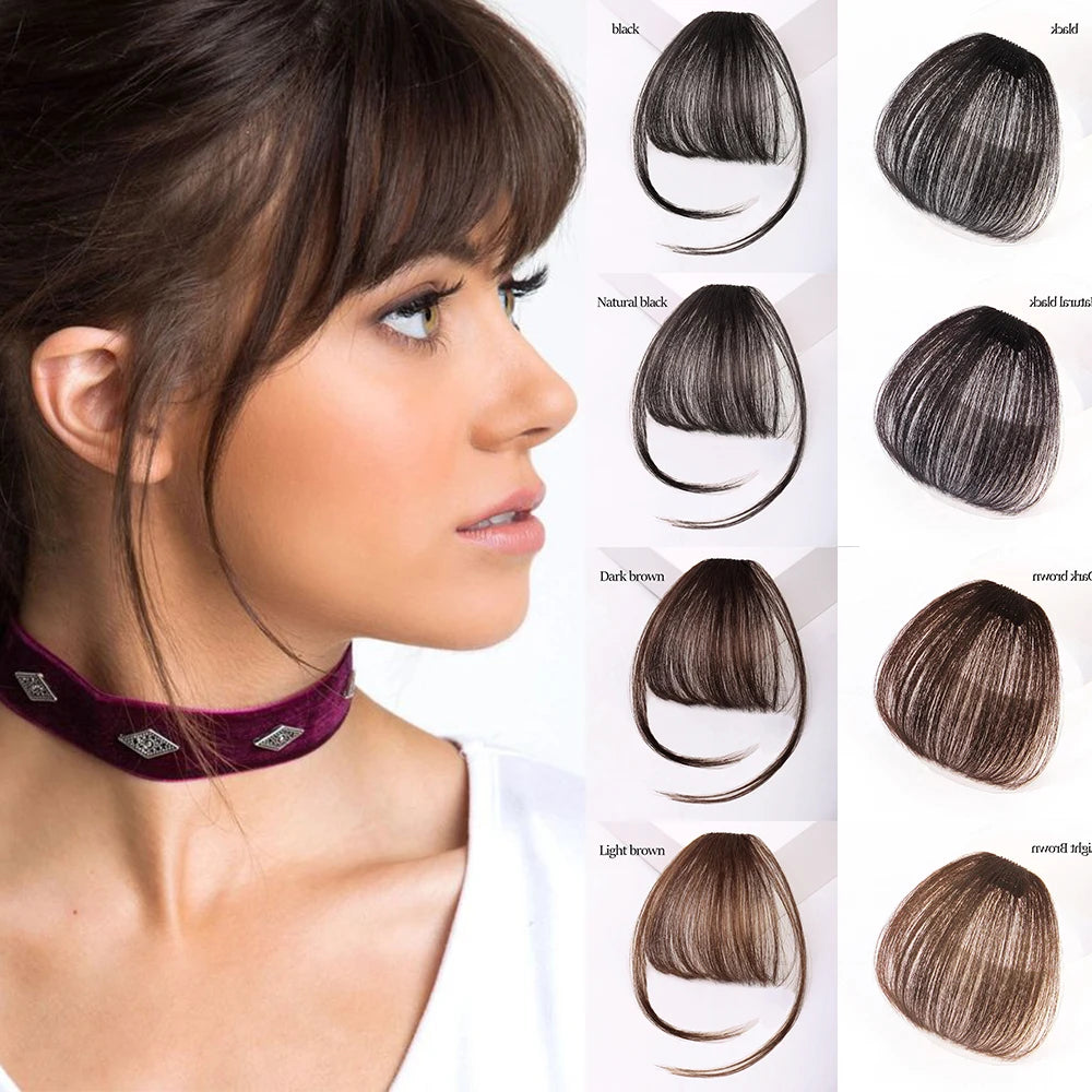 AU LONGFOR Hot Sale Fashion Ultra Natural 100% Real Human Hair Bangs for Women Hair Vendors