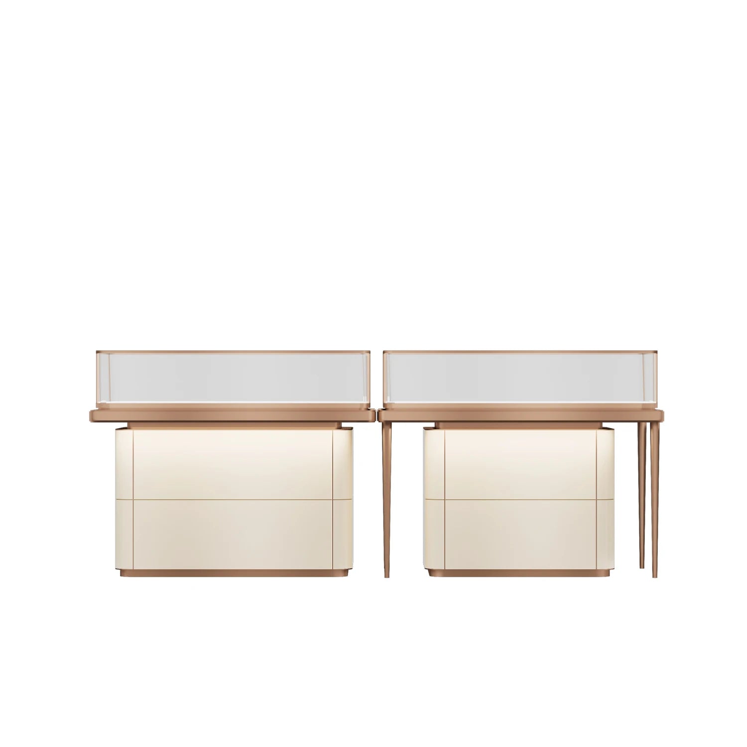 Cabinet Luxury Storage Shop Set Counter Top Glass Fashion case Jewelry Display showcase for showcase Jewelry Tray