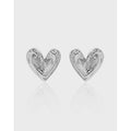 925 Sterling Silver Heart Stud Earrings Texture Irregular Earrings Women Luxury Fashion 18K Gold Earrings Wholesale