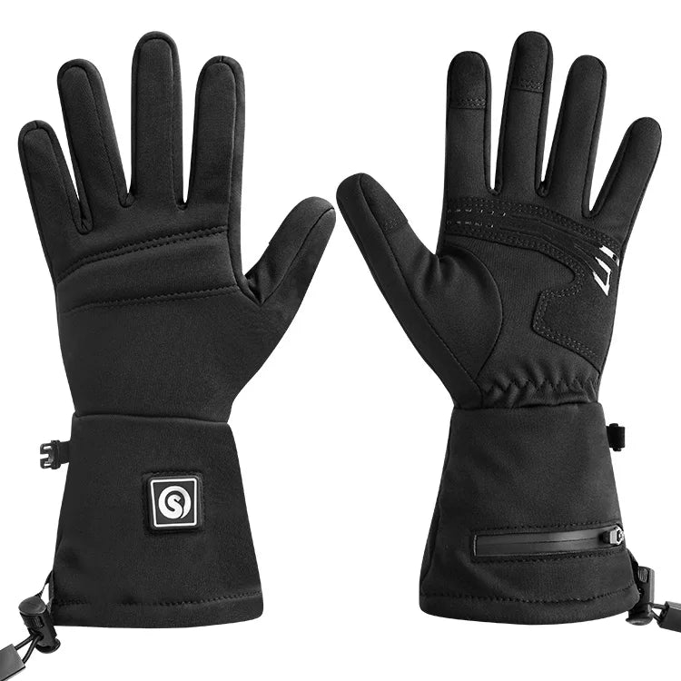 Heated Cycling Gloves Liner Warm Winter Riding Hiking Rechargeable Battery Electric Heated Gloves for Men's Women Heated Gloves
