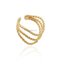 New Arrival 14K Real Gold Ins Simple Ear Clip Earrings Classic Wedding/Party Gift with Zircon Without Ear Holes