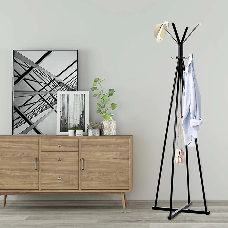 Personalizable Iron Removable Coat Rack Multiple Tree Shape Metal Hanger Stand for Bedroom and Bathroom Living Room Furniture