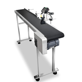 Small Stainless Steel Ink Printer Assembly Line Conveyor Adjustable Speed Flight Support for Food Marking Coding Condition New