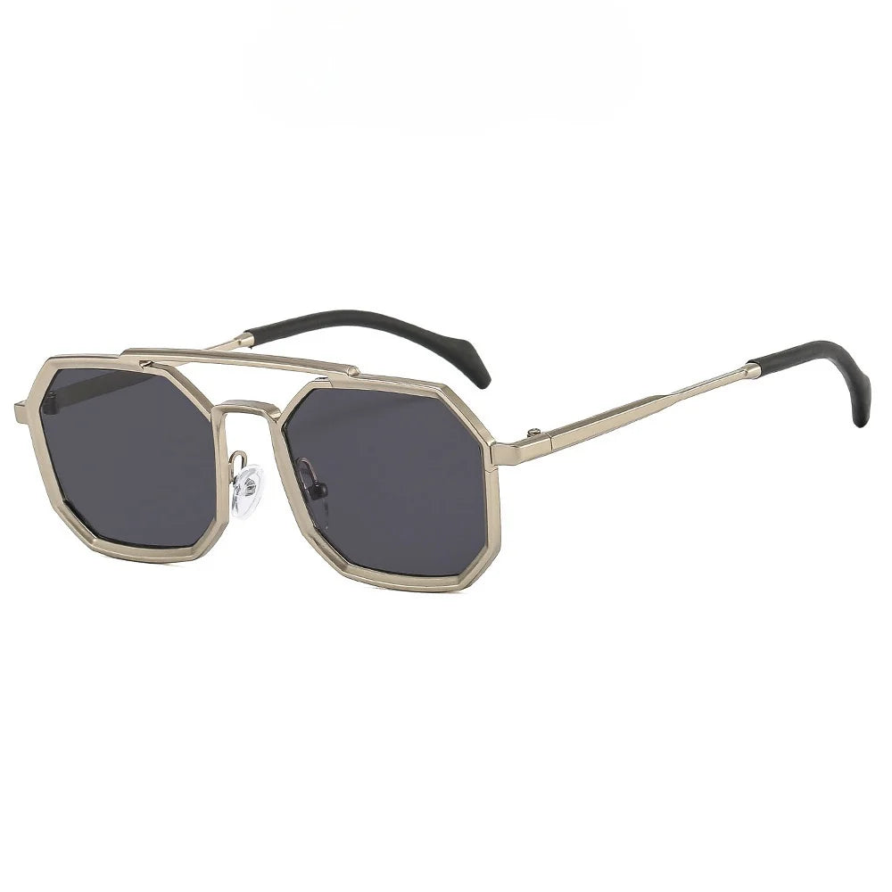 Designer Men's Metal Frame Sunglasses UV400 PC Frame Colored Lenses Unisex Luxury Brand