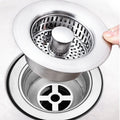Stainless Steel 3 -in-1 Kitchen Sink Stopper Strainer Pop up Drain Core Removable Basket Strainer Plug Anti-Clog Drain Filter