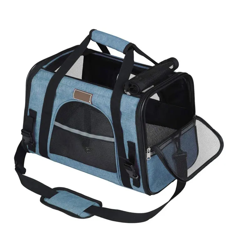 Multiple Outlets Soft-sided Tote Bag Cat Pet Travel Carrier