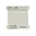 Hobbyworker 6# Wholesale Handmade 100% Natural Silk Cord Rope White Beaded for Jewelry