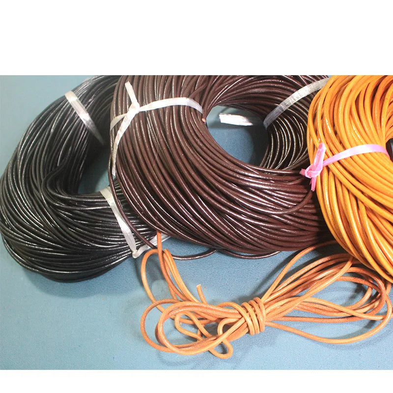 BMZ LWG-TEST Original 100% Suede Genuine Cowhide Leather Cord Italy Quality Black Brown Jewelry Findings Components Recycled