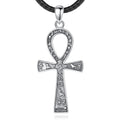 Changda Ancient Egyptian Scarab Religious Woman Dainty Egyptian Ankh Cross Charm Pendant Necklace