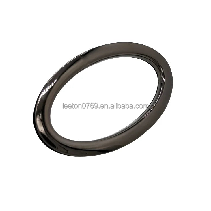 Factory Supply Bag Accessories Oval Shaped Black Metal Bag Handle
