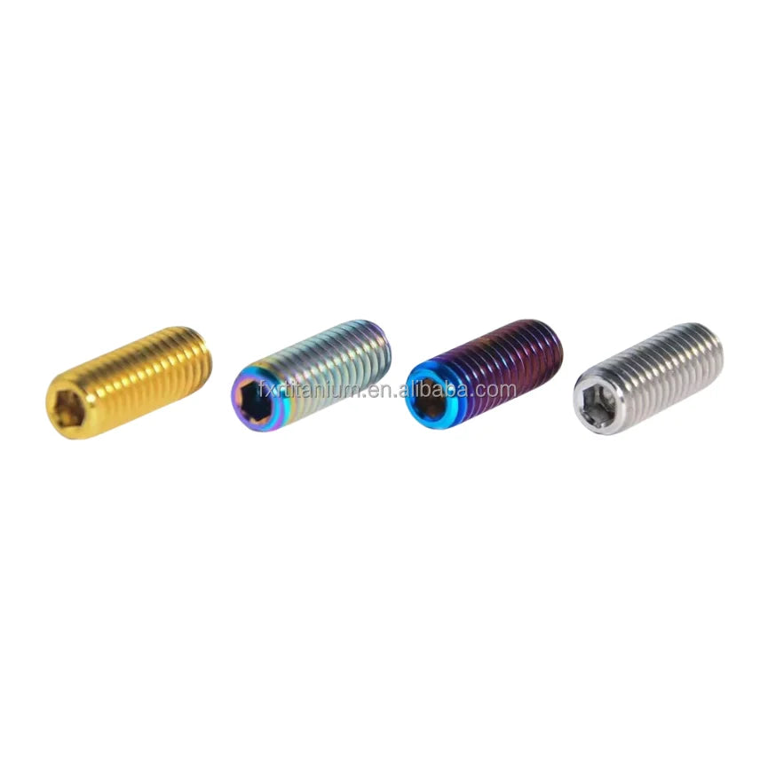 Factory Custom Grade5 Titanium Allen Hex Set Grub Screw Colorful M4*8/10/12/13.5/15/18 Bike Bicycle Derailleur H / L Adjustment