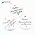 YuenZ Antique silver colour letter English nameplate charms fit Earring keychain hair card diy jewelry pendant 30*30mm S272