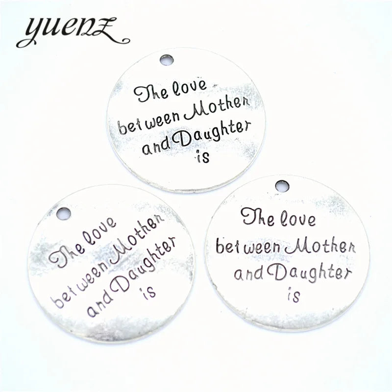 YuenZ Antique silver colour letter English nameplate charms fit Earring keychain hair card diy jewelry pendant 30*30mm S272