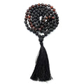 Bohemian Vintage Jade Tassel Long Bracelet with 108 Beads Religious Buddhism Style Engagement Jewelry for Women