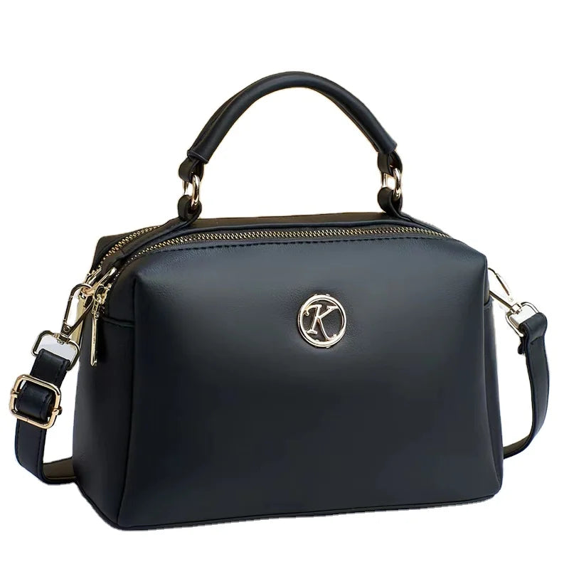 2023 New Style Luxury Leather Handbags for Women Casual Tote with Zipper Closure and Polyester Lining