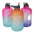 Get-Fit 2.2 Liter Half Gallon BPA-Free Plastic Water Kettle Outdoor Sports Gym Fitness Daily Drink Motivational Water Bottle