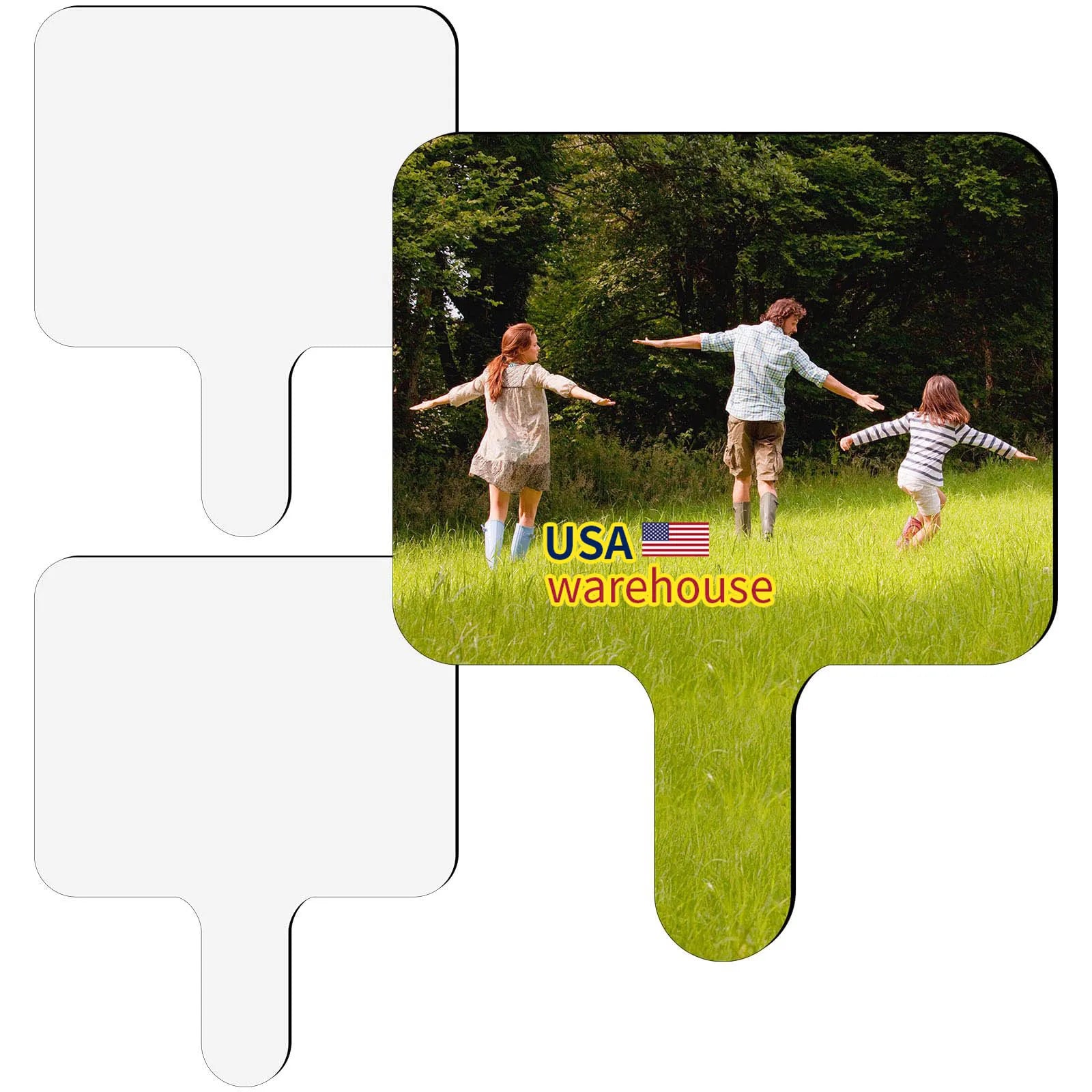 Sublimation Fans Blanks Paddle MDF Board Graduation Blank USA WAREHOUSE 2024 Single Side Fans for Sublimation Fans Blanks