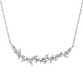 Dylam Minimalist Geometric Design Trendy 925 Sterling Silver Irregular Bar Shape Multiple Shape 5A Zirconia Pendant Necklaces