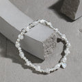 VIANRLA 925 Sterling Silver Minimalist Irregular Bead Elasticity Bracelets