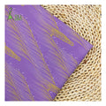 Wholesale Girls' 100% Polyester Satin Fabric Purple Background Yellow Stripe White Spots Print Flame Retardant Silk Touch for