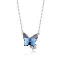 Fashion Women S925 Sterling Pendant Mother and Daughter Jewellery Butterfly Necklace Silver Womens Jewellery