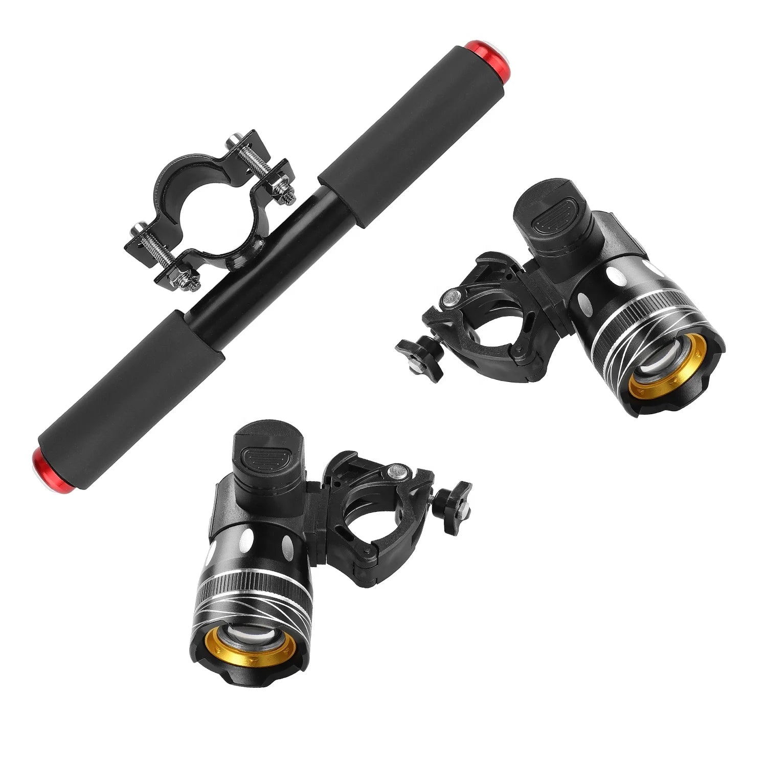 XM-L T6 LED Headlight and M365 Handlebar for Mi M365 Electric Scooters Aluminum Alloy Scooter Parts Front Light and Handlebar