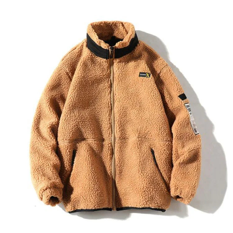 Men Harajuku Jacket New Mens Winter Fleece Windbreakers Hip Hop Japanese Streetwear Male Korean Style Grey Jackets for Men