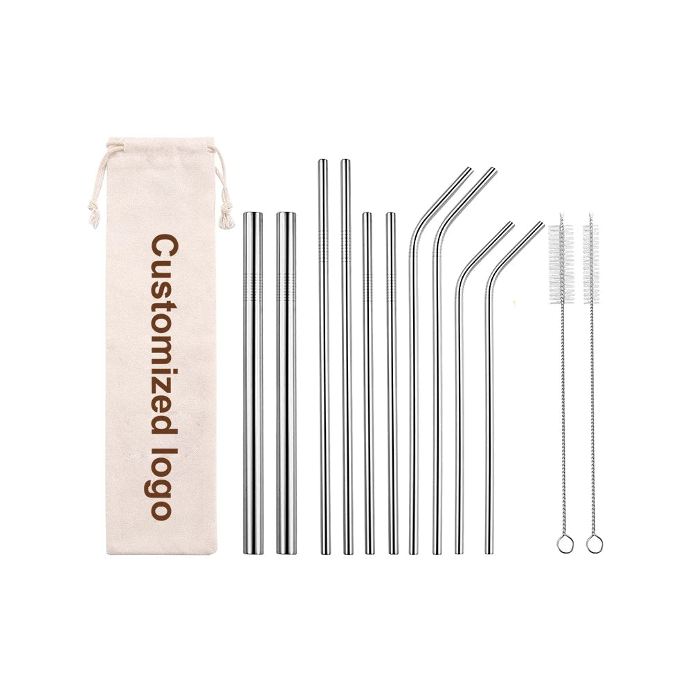 Customized Eco Friendly Gold Rose Reusable Metal Straw