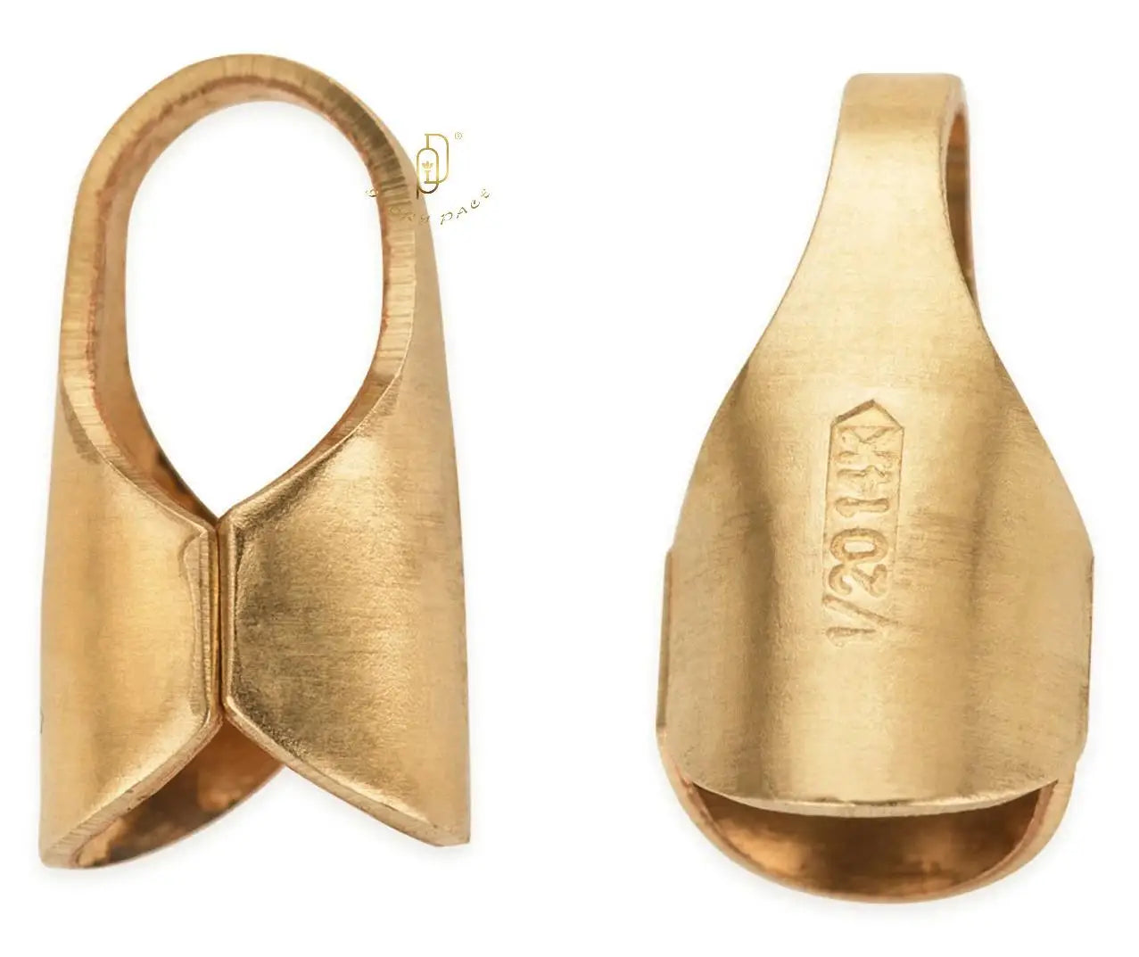 GP US Leather Cord End Caps 14KGF Gold Filled Crimp Ends for Permanent Jewelry Chains Making Diy Making Bracelet Cord End Caps