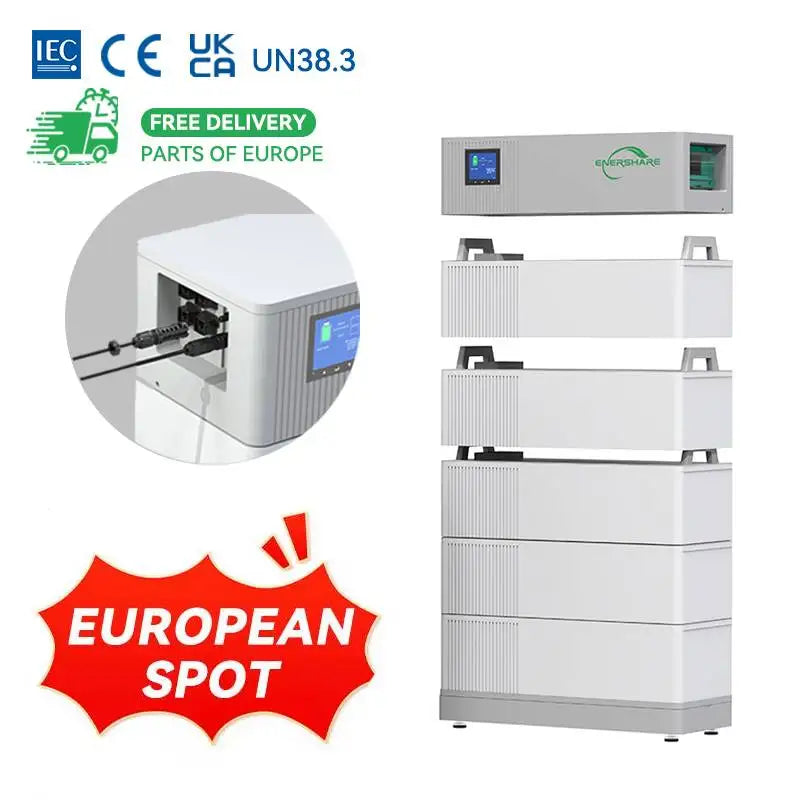 High Voltage 204.8V Lithium Ion Battery IP65 Solar Battery Energy Storage Stackable 5Kwh 10Kwh 15Kwh LiFePO4 Solar Battery