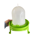 BERYS 1.5KG Chicken Feeder 1.5L Chicken Drinker Set Thick Green White Color Removable Leg PP Material 6 Month Warranty New MegaBDM