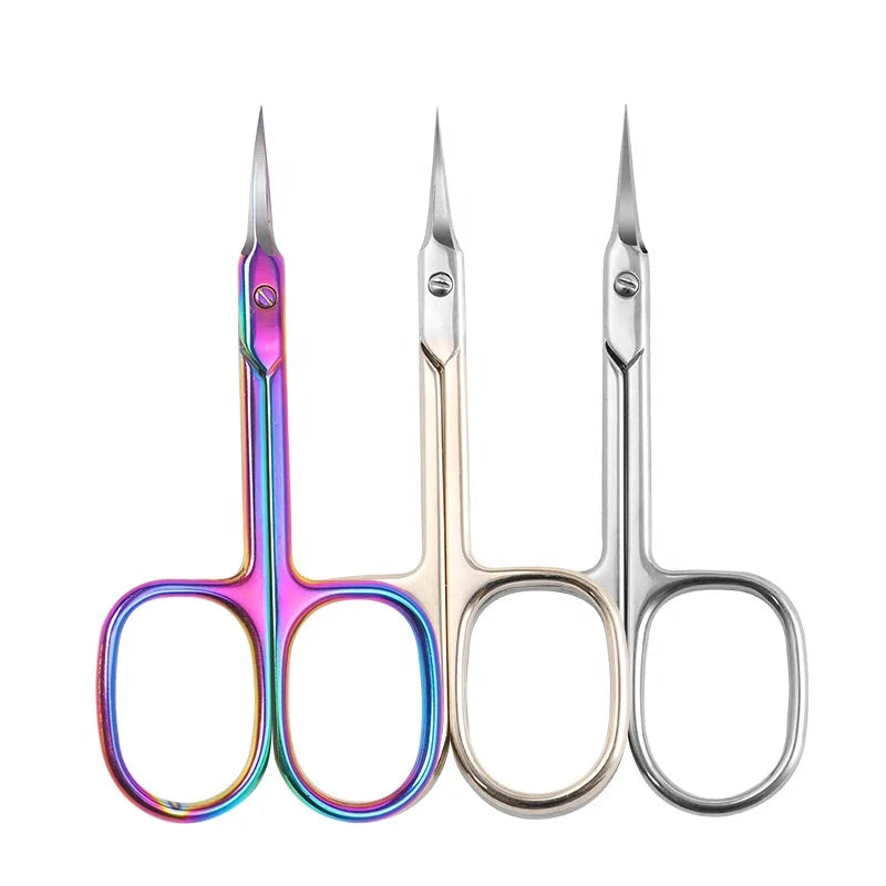 Professional Russian Style Stainless Steel Nail Scissors Manicure Remove Dead Skin Cuticle Nail Art Scissors