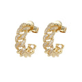 New Design Jewelry Manufacturer 18k Gold Plating 925 Silver Zircon Link Hoop Earrings