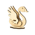 DIY Assembly Model Wood Toys 3d Puzzles Swan Shape 3d Wooden Puzzle for Kids