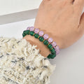 Healing Stone Beads Bracelet Natural Gemstone Jasper and Magnetic Hematite Jade Unisex Anniversary