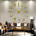 Home Decorative Wall Sticker 3D Frameless Digital DIY Wall Clock