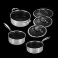 6-Piece Hybrid Cookware Set with Tempered Glass Lids Included Dishwasher Safe Compatible with All Cooktops Nonstick 18/20 cm