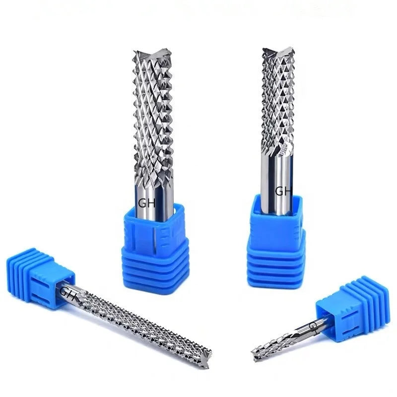 Carbide Engraving Cutting Router Bit Corn Teeth Milling Cutter for PCB Carbon Fiber Epoxy Board